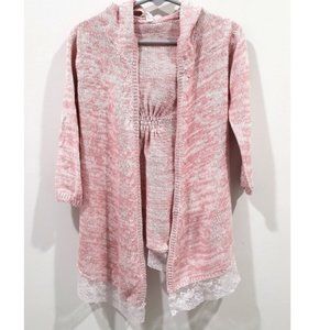 Love at First Sight Pink Hooded Cardigan Girl’s Size 2T